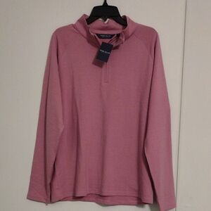 NWT Peter Millar Pink Zip Up Sweater